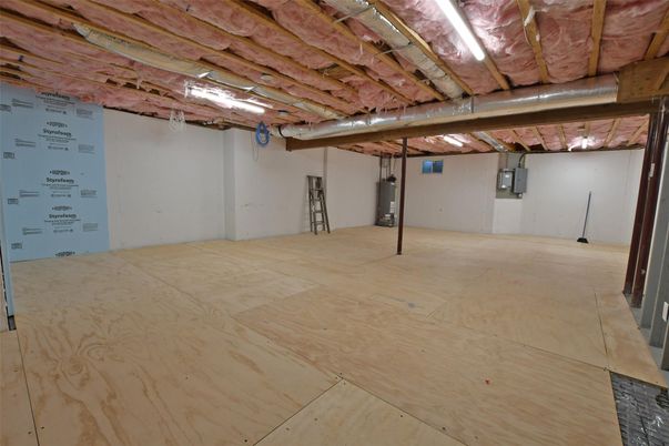Empty room, Interior, Wooden Beams, Wood Texture Flooring