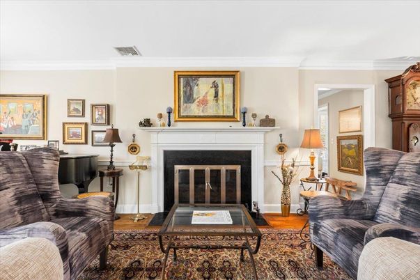 Fireplace, Interior, Living room, Piano, Wood Texture Flooring