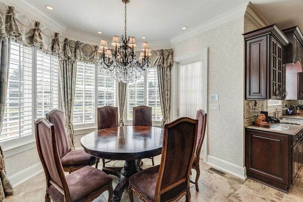 Chandelier, Dining room, Interior, Recessed Lighting