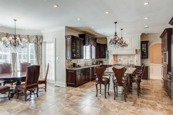 Chandelier, Dining room, Interior, Kitchen, Recessed Lighting