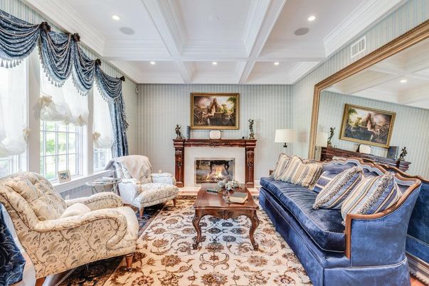 Fireplace, Interior, Living room, Recessed Lighting