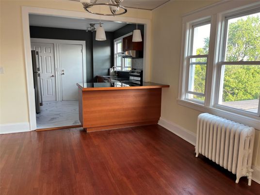 Home Office, Interior, Kitchen, Marble, Pendant Lights, Wood Texture Flooring