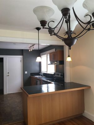 Interior, Kitchen, Pendant Lights, Stainless Steel Appliances, Wood Texture Flooring