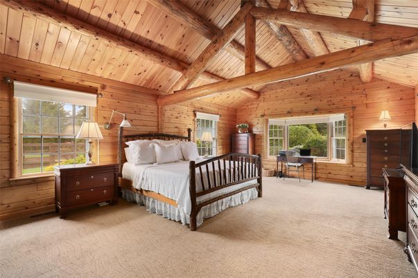 Bedroom, Interior, Wooden Beams, Wooden Ceilings, Wooden Walls