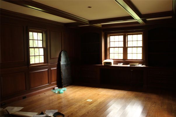 Interior, Recessed Lighting, Wood Texture Flooring, Wooden Walls