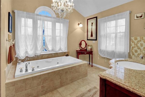 Bathroom, Chandelier, Interior