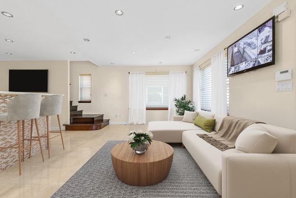 Interior, Living room, Recessed Lighting