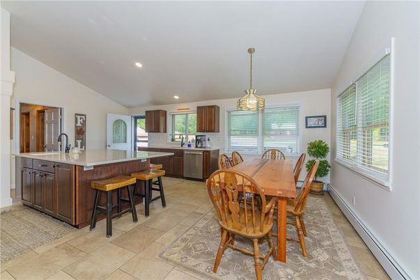Dining room, Interior, Kitchen, Pendant Lights, Recessed Lighting
