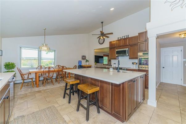 Dining room, Interior, Kitchen, Pendant Lights, Recessed Lighting