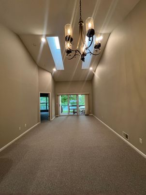 Chandelier, Empty room, Interior