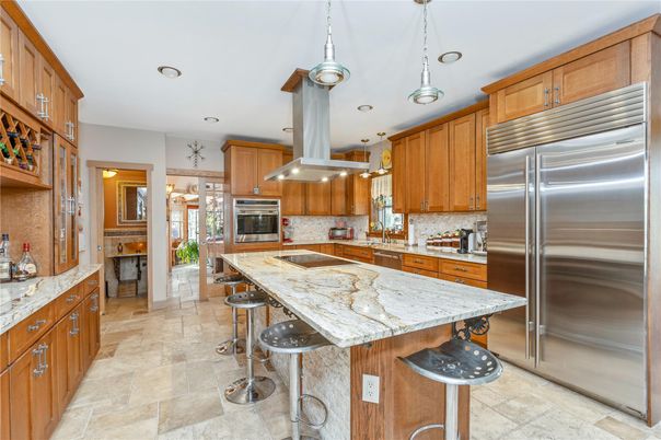 Interior, Kitchen, Pendant Lights, Recessed Lighting, Stainless Steel Appliances