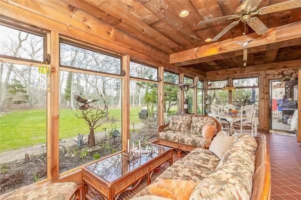Interior, Living room, Recessed Lighting, Sun Room, Wooden Beams, Wooden Ceilings, Wood Texture Flooring