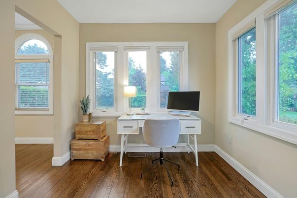 Home Office, Interior, Wood Texture Flooring