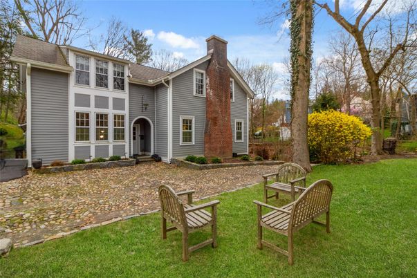 Backyard, Exterior, Facade, Tudor Revival