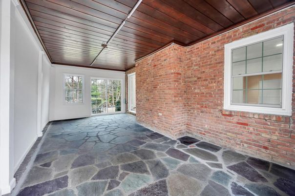 Interior, Stone Walls, Wooden Ceilings