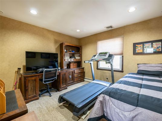 Bedroom, Fitness Equipment, Home Office, Interior, Recessed Lighting