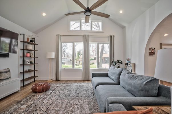 Interior, Living room, Recessed Lighting, Wooden Beams, Wood Texture Flooring