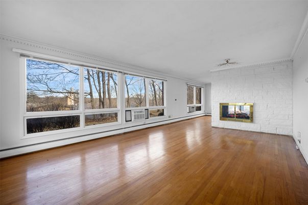 Empty room, Fireplace, Interior, Wood Texture Flooring