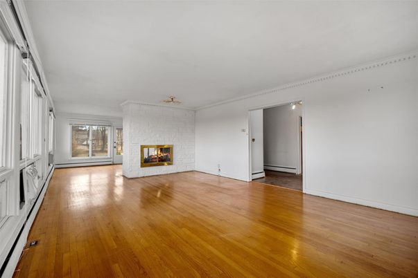 Empty room, Fireplace, Interior, Wood Texture Flooring