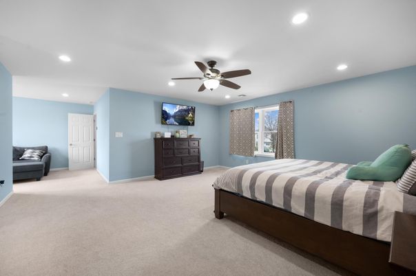 Bedroom, Interior, Recessed Lighting