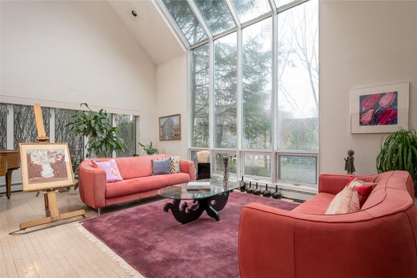 Glass Ceilings, Interior, Living room, Sun Room, Wood Texture Flooring