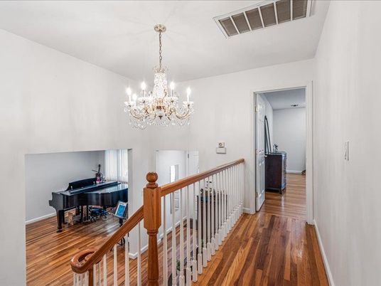 Chandelier, Interior, Piano, Wood Texture Flooring