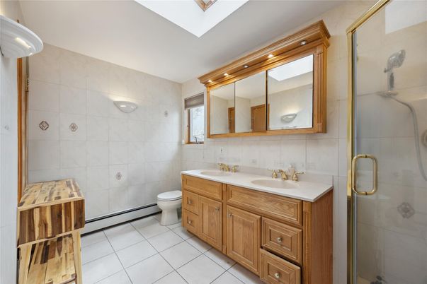 Bathroom, Dual Sink Vanities, Glass Shower, Interior