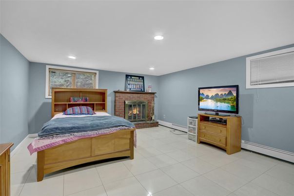 Bedroom, Fireplace, Interior, Recessed Lighting