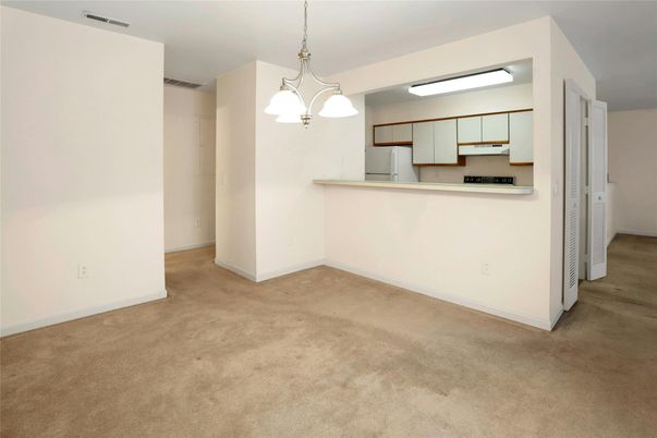 Empty room, Interior, Kitchen, Pendant Lights