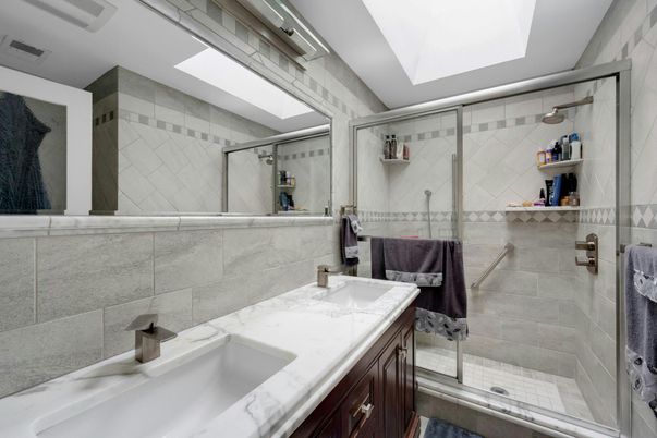 Bathroom, Dual Sink Vanities, Glass Shower, Interior