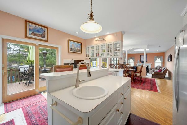Dining room, Interior, Kitchen, Living room, Pendant Lights, Recessed Lighting, Wood Texture Flooring