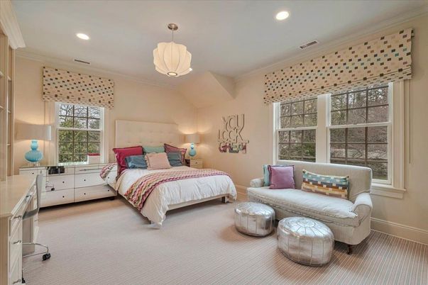 Bedroom, Interior, Pendant Lights, Recessed Lighting