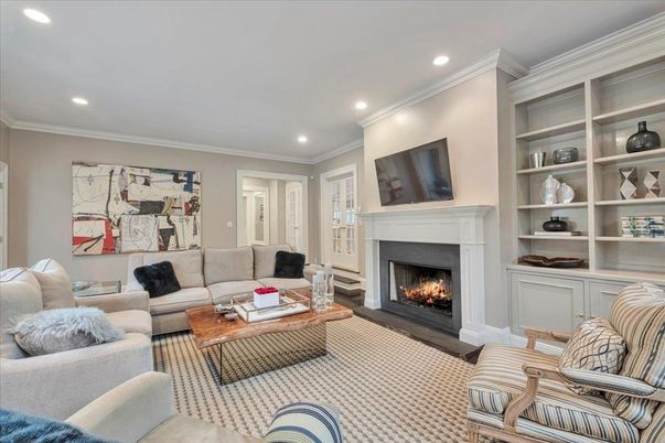 Fireplace, Interior, Living room, Recessed Lighting