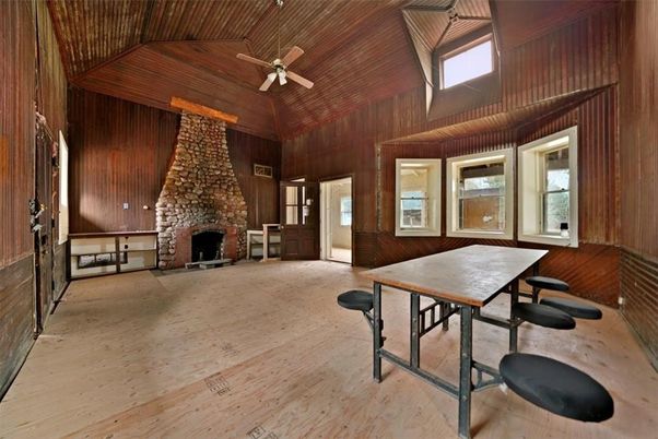Dining room, Fireplace, Interior, Wooden Ceilings, Wood Texture Flooring, Wooden Walls