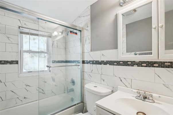 Bathroom, Glass Shower, Interior, Marble Walls