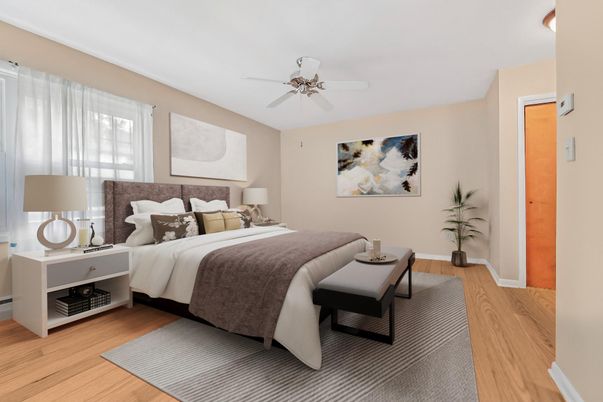 Bedroom, Interior, Wood Texture Flooring