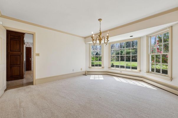 Chandelier, Empty room, Interior