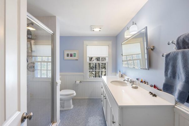 Bathroom, Dual Sink Vanities, Glass Shower, Interior