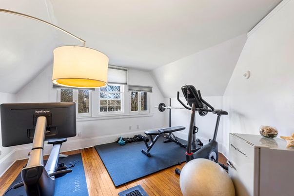 Fitness Equipment, Interior, Wood Texture Flooring