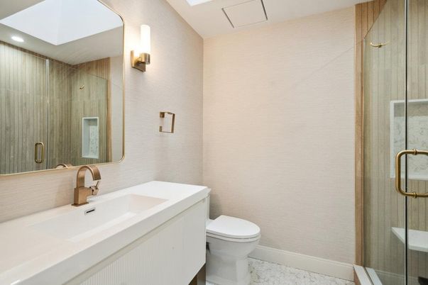 Bathroom, Glass Shower, Interior, Marble