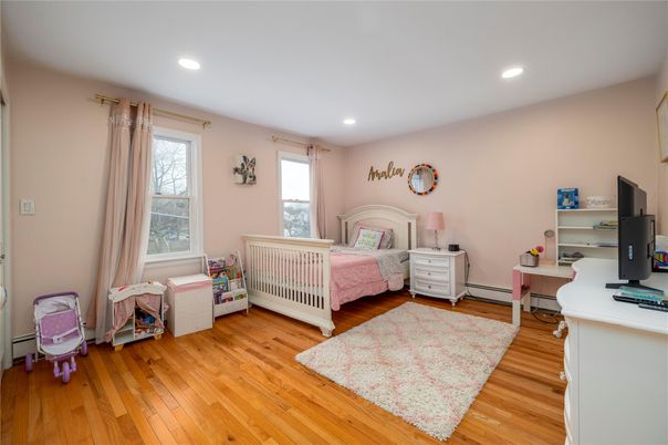 Bedroom, Home Office, Interior, Recessed Lighting, Wood Texture Flooring