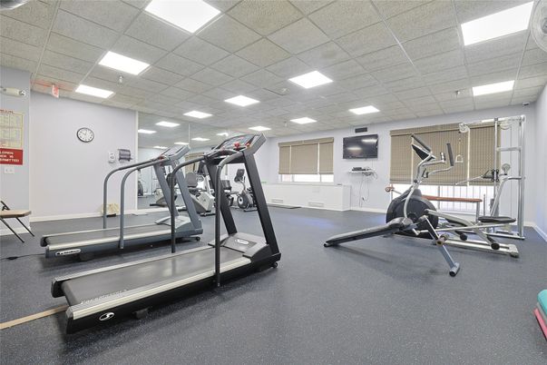 Fitness Equipment, Gym, Interior, Recessed Lighting