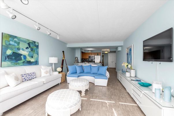Interior, Kitchen, Living room, Stainless Steel Appliances, Wood Texture Flooring