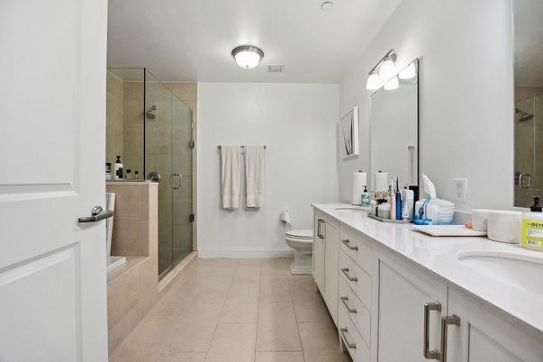 Bathroom, Dual Sink Vanities, Glass Shower, Interior