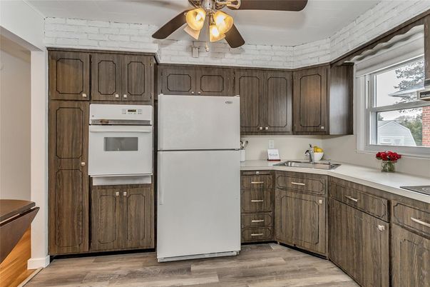 Interior, Kitchen, Wood Texture Flooring