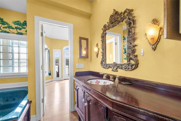 Bathroom, Interior, Wood Texture Flooring