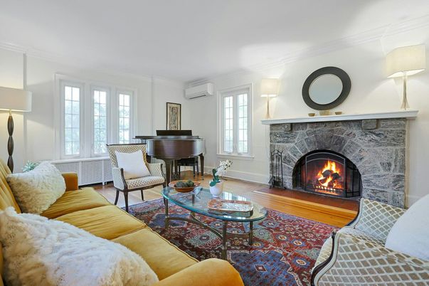 Fireplace, Interior, Living room, Piano, Wood Texture Flooring