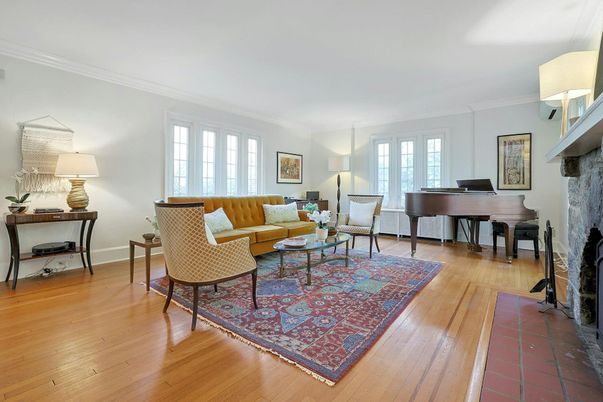Fireplace, Interior, Living room, Piano, Wood Texture Flooring