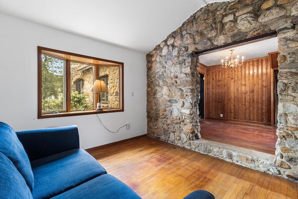 Chandelier, Interior, Stone Walls, Wood Texture Flooring