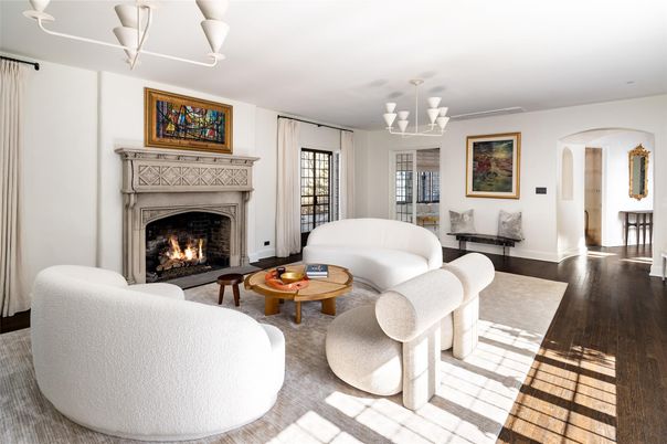 Chandelier, Fireplace, Interior, Living room, Wood Texture Flooring